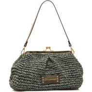 mariamare πράσινη τσάντα clutch siroco