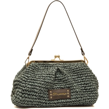mariamare πράσινη τσάντα clutch siroco