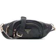 guess ανθρακί τσαντα μέσης bum bag latona