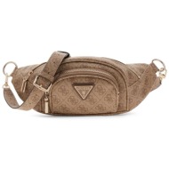 guess μπεζ latte τσαντα μέσης bum bag latona