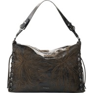 desigual καφέ τσάντα ώμου 26waxp77