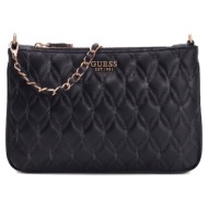 guess μαύρη καπιτονέ τσάντα φακελάκι pw7577p632