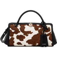 guess animal print τσάντα χειρός audrey cow