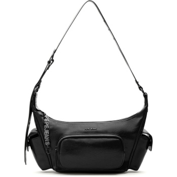 pepe jeans μαύρη τσάντα ώμου pl0300237