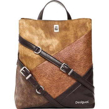 desigual καφέ τσάντα πλάτης 26wakp31 σε προσφορά