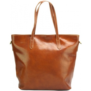 δερμάτινη τσάντα ώμου darcy firenze leather 6576 tan