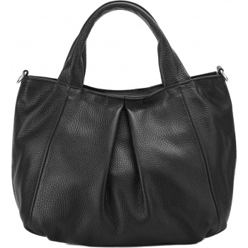 δερμάτινη τσάντα χειρός melissa firenze leather 9148 μαύρο