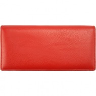 γυναικείο δερμάτινο πορτοφόλι dianora firenze leather co523 κόκκινο