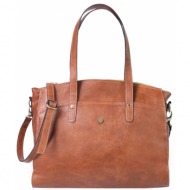 business τσάντα aurora thiros 28-0011 dark tan brown