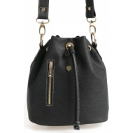 τσάντα πουγκί bella thiros 34-8261 black