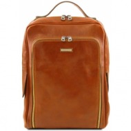 ανδρική τσάντα πλάτης δερμάτινη bangkok 13.3 ίντσες tuscany leather tl141793 μελί