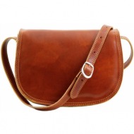 γυναικεία τσάντα δερμάτινη isabella tuscany leather tl9031 μελί