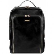ανδρική τσάντα πλάτης δερμάτινη bangkok 13.3 ίντσες tuscany leather tl141793 μαύρο