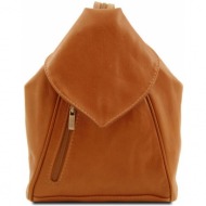 γυναικεία τσάντα δερμάτινη delhi tuscany leather tl140962 κονιάκ