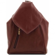 γυναικεία τσάντα δερμάτινη delhi tuscany leather tl140962 καφέ