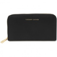 γυναικείο πορτοφόλι δερμάτινο venere tuscany leather tl142085 μαύρο