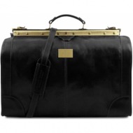 ιατρική τσάντα δερμάτινη madrid large tuscany leather tl1022 μαύρο
