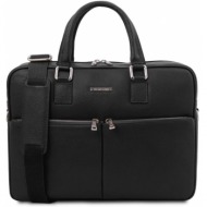 τσάντα laptop δερμάτινη treviso 17 ίντσες tuscany leather tl141986 μαύρο