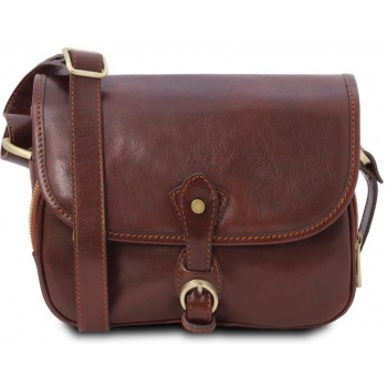γυναικεία τσάντα ώμου δερμάτινη alessia tuscany leather