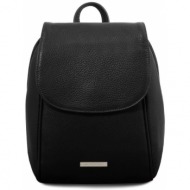 γυναικεία τσάντα πλάτης δερμάτινη tl bag tuscany leather tl141905 μαύρο