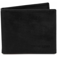 δερμάτινη θήκη για επαγγελματικές / πιστωτικές κάρτες tuscany leather tl142055 μαύρο