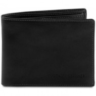 ανδρικό πορτοφόλι δερμάτινο tuscany leather tl140760 μαύρο