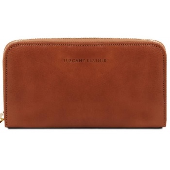 γυναικείο πορτοφόλι δερμάτινο tuscany leather tl141206 καφέ