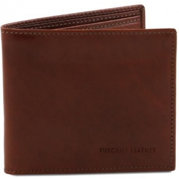 ανδρικό δερμάτινο πορτοφόλι slim tuscany leather tl140797