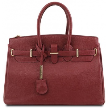 γυναικεία τσάντα δερμάτινη tuscany leather tl141529 κόκκινο