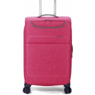βαλίτσα μεσαία benzi bz5661 ροζ