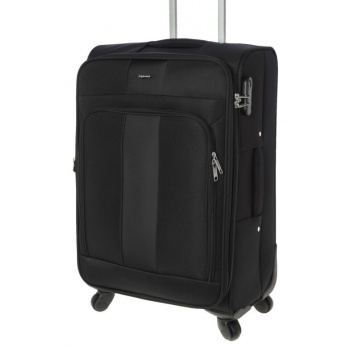 βαλίτσα μεσαία με 4 ρόδες diplomat zc615 μαύρο