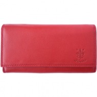 δερμάτινο πορτοφόλι aurora firenze leather pf012 κόκκινο