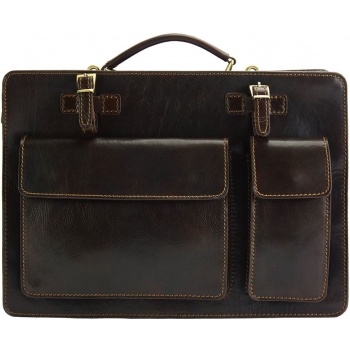 χαρτοφυλακας δερματινος daniele firenze leather 7632 σκουρο