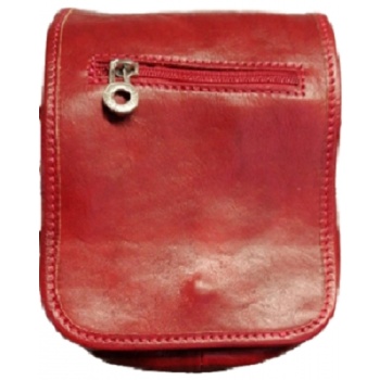 δερματινο τσαντακι ωμου αντρικό firenze leather 7624 κόκκινο