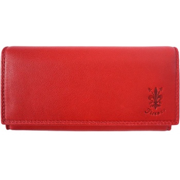 δερμάτινο πορτοφόλι emilie firenze leather pf054 κόκκινο