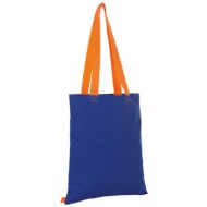 τσαντα αγορας 100% canvas sols hamilton 01683-885 μπλε/πορτοκαλί