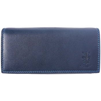 δερμάτινο πορτοφόλι emilie firenze leather pf054 σκουρο μπλε