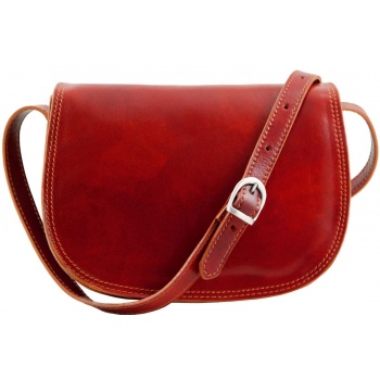 γυναικεία τσάντα δερμάτινη isabella κόκκινο tuscany leather