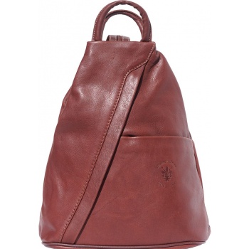 γυναικειο δερματινο backpack vanna firenze leather 2061 καφε