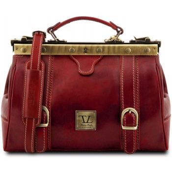 ιατρική τσάντα δερμάτινη mona lisa κόκκινο tuscany leather