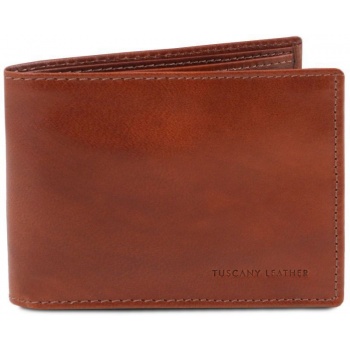 ανδρικό πορτοφόλι δερμάτινο tl140817 καφέ tuscany leather