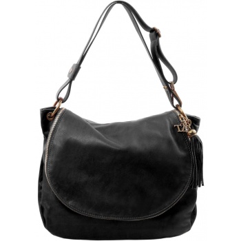 γυναικεία τσάντα δερμάτινη tl141110 μαύρο tuscany leather