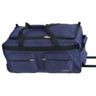 τσάντα τρόλεϊ - σακ βουαγιάζ με ρόδες colorlife 99818 65x30x30cm μπλε