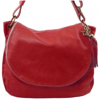 γυναικεία τσάντα δερμάτινη tl141110 κόκκινο tuscany leather