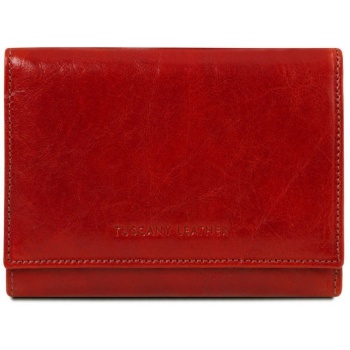 γυναικείο πορτοφόλι δερμάτινο tl140790 κόκκινο tuscany