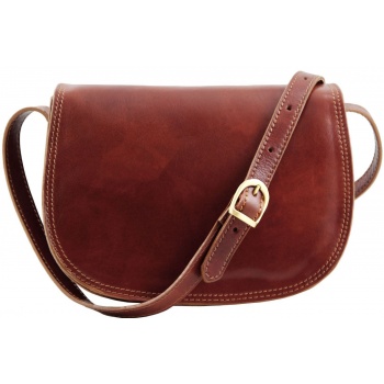 γυναικεία τσάντα δερμάτινη isabella καφέ tuscany leather