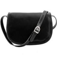 γυναικεία τσάντα δερμάτινη isabella μαύρο tuscany leather