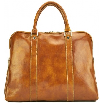 δερμάτινη τσάντα tote χειρός ermanno firenze leather 7636