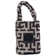 mini bags γυναικεία ames bags μπεζ-μαύρο petra 100