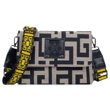 χιαστί γυναικεία ames bags μπεζ-μαύρο 839 velos 100
